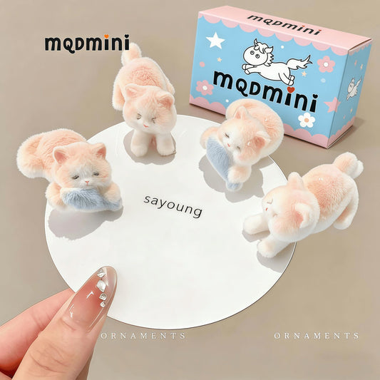 MQD Kids Cute Cat Hair Clips 4-Piece Set