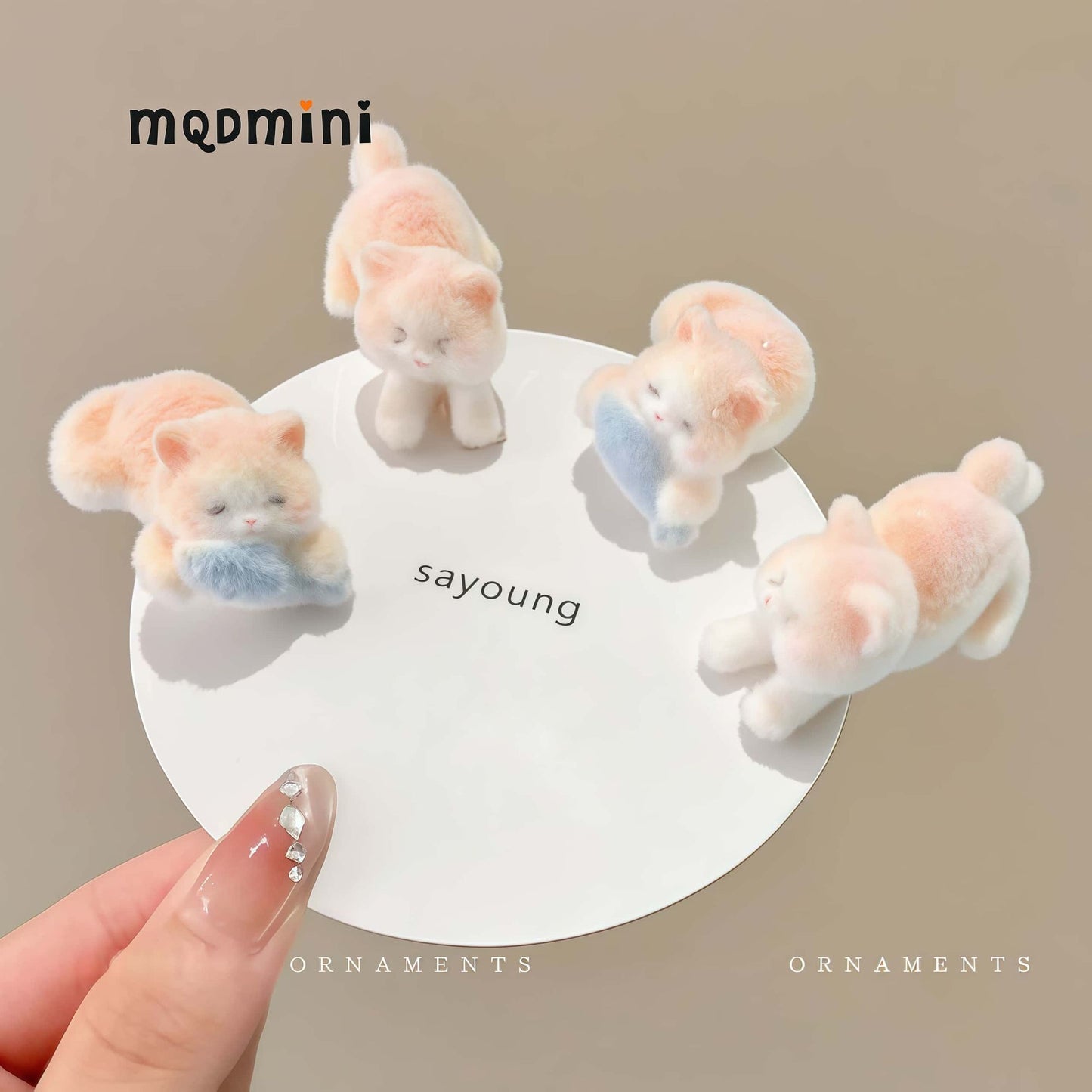 MQD Kids Cute Cat Hair Clips 4-Piece Set