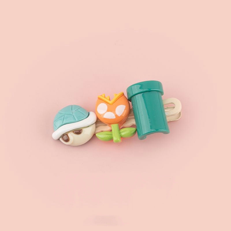 Cute Mario Cartoon Hair Clips Set of 3