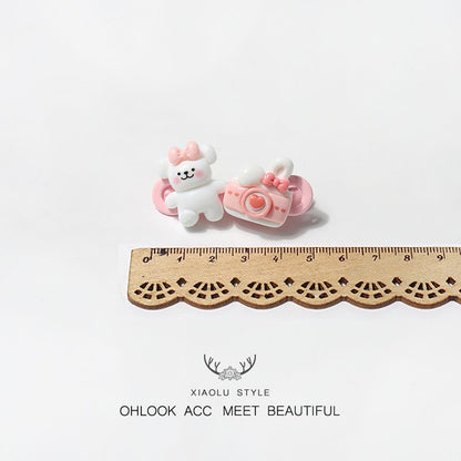 Cute White Dog Kawaii Hair Clips for Women