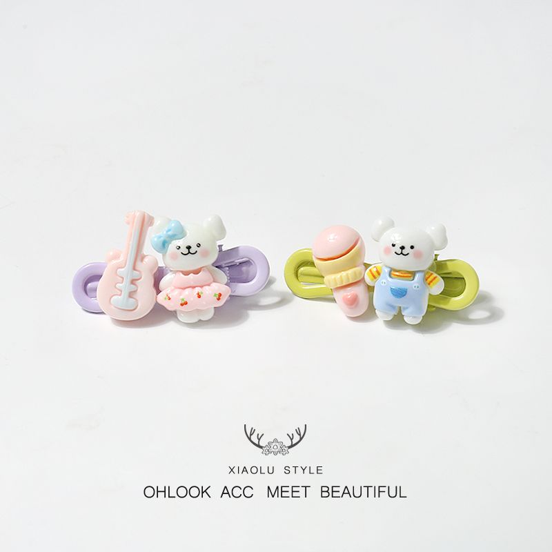 Cute White Dog Kawaii Hair Clips for Women