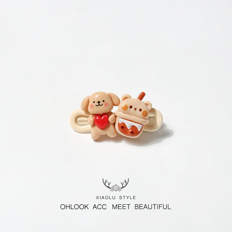 Cute White Dog Kawaii Hair Clips for Women