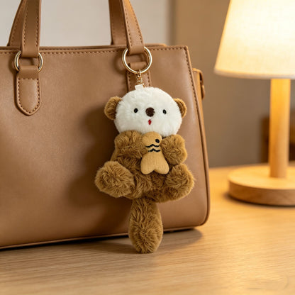 Cute Sea Otter Plush Keychain Bag Charm Pendant