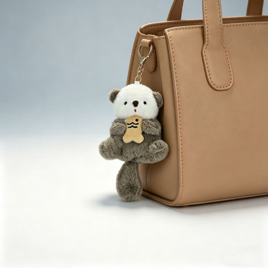 Cute Sea Otter Plush Keychain Bag Charm Pendant