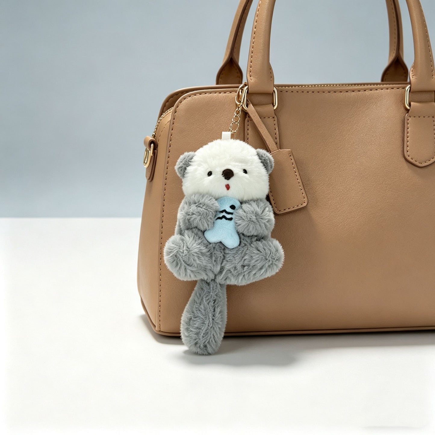 Cute Sea Otter Plush Keychain Bag Charm Pendant