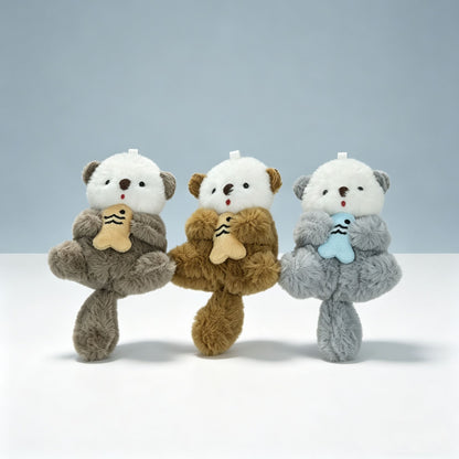 Cute Sea Otter Plush Keychain Bag Charm Pendant