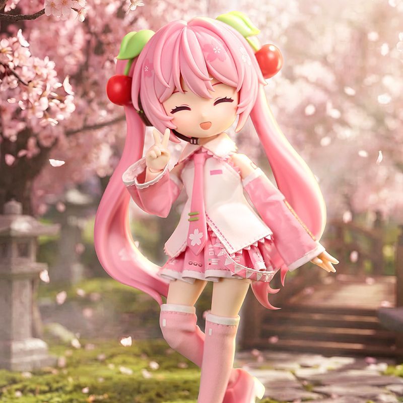 Hatsune Miku Cherry Blossom Sakura Building Block Figure