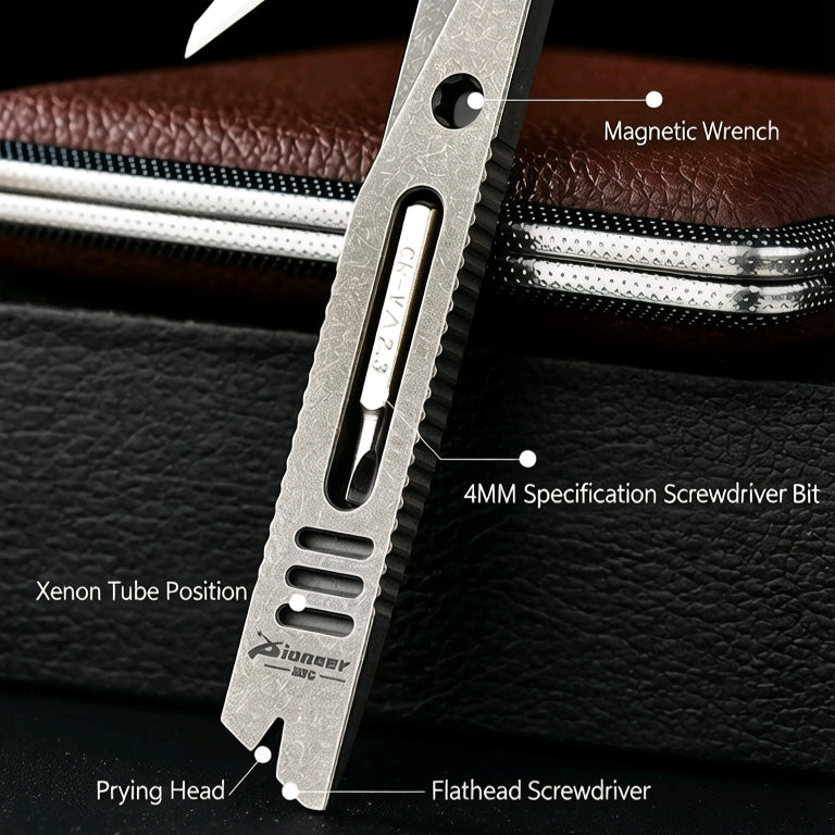 Pioneer EDC Titanium Multi-Tool Pry Bar Survival