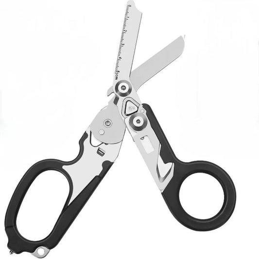 Tactical Folding Scissors Multitool Outdoor Survival Kit
