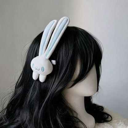 Cute Plush Bunny Headband JK Lolita Kawaii Hair Accessory 2-Piece Set