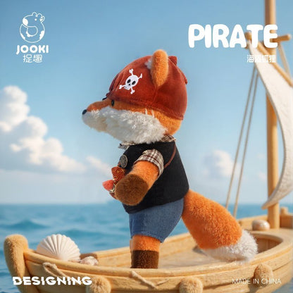 JOOKI Pirate Fox Plush Stuffed Animal Doll Kawaii Collectible Gift for Girls