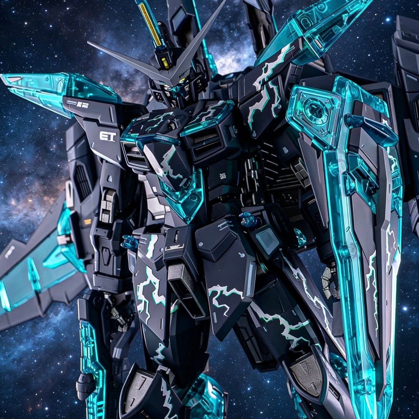 Chengsun MG 1/100 Lightning Justice Gundam Dark Color Ver Water Decals Action Base Model Kit