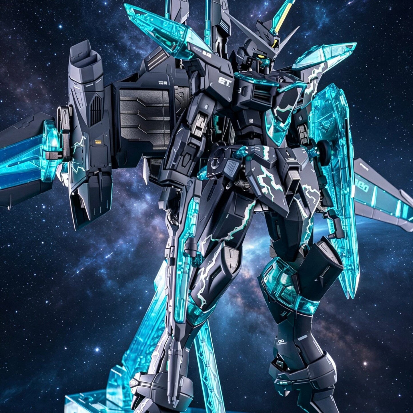 Chengsun MG 1/100 Lightning Justice Gundam Dark Color Ver Water Decals Action Base Model Kit