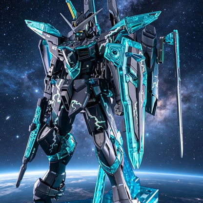 Chengsun MG 1/100 Lightning Justice Gundam Dark Color Ver Water Decals Action Base Model Kit
