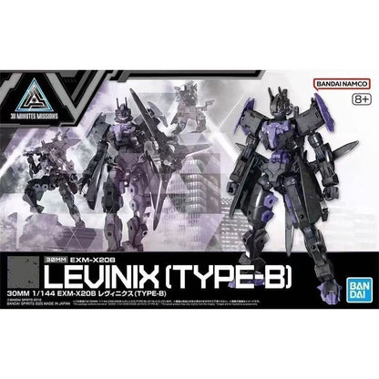 Bandai 30MM 1/144 EXM-X20B Levinix Type-B Black Snap-Fit Model Kit
