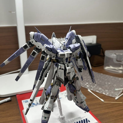 Aurora Studio RG 1/144 Hi-ν Gundam Lavender Purple Custom Painted Gunpla Kit