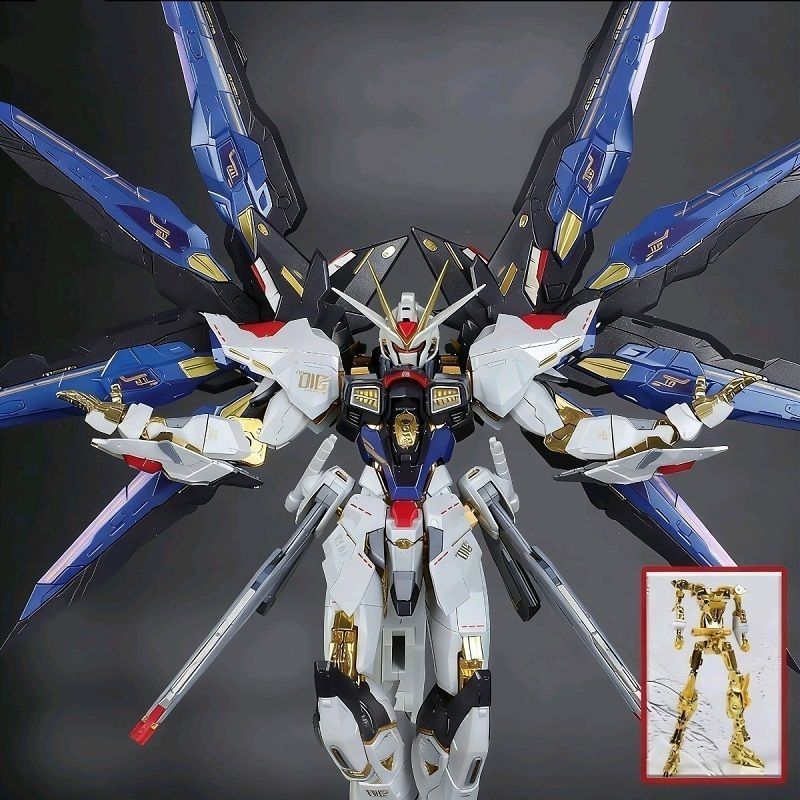 Daban 8802 MG 1/100 Strike Freedom Gundam MB Style with Gold Chrome Alloy Inner Frame
