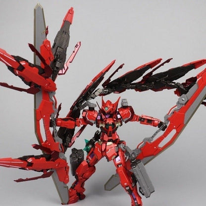 Daban 8816 MG 1/100 Justice Gundam MB Style Red Chrome Full Kit with Eight Shields & Display Base