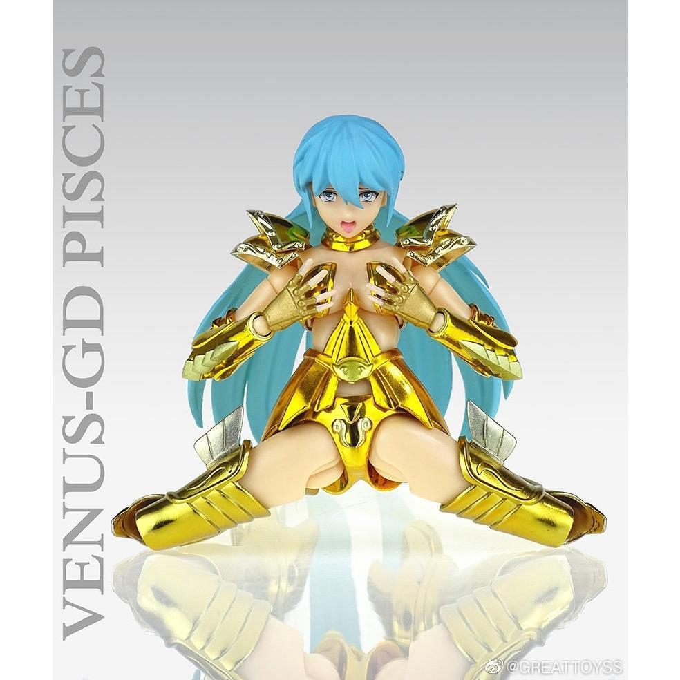 GREATTOYS Saint Cloth Myth EX Pisces Venus Female Gold Saint Sacred Contract Articulated Figure