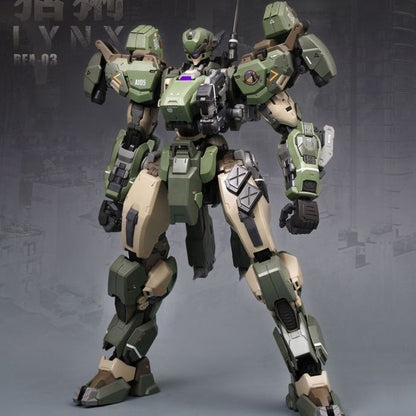 Blue Whale Sunday Hobby LYNX REA-03 1/100 Military Mecha Snap-Fit Model Kit with Maintenance Diorama Base