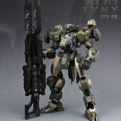 Blue Whale Sunday Hobby LYNX REA-03 1/100 Military Mecha Snap-Fit Model Kit with Maintenance Diorama Base
