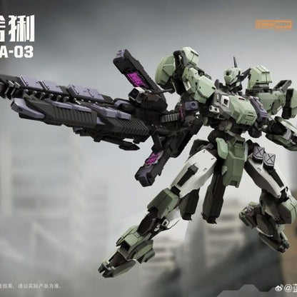 Blue Whale Sunday Hobby LYNX REA-03 1/100 Military Mecha Snap-Fit Model Kit with Maintenance Diorama Base