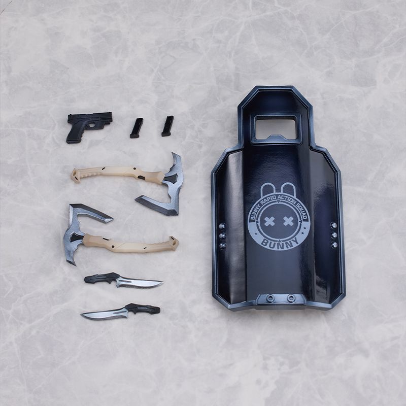 Sushing Bunny Rapid Action Squad Elena Shield Bearer 1/12 Articulated Action Figure with Tactical Weapon Set