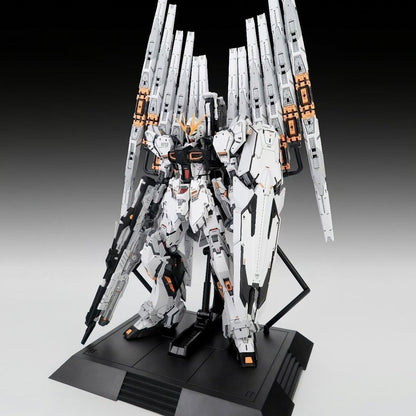 Farm Master Fortune Bull Nu Gundam GK Style 1/100 Snap-Fit Model Kit with Six Fin Funnels Display Base & Special Bonus