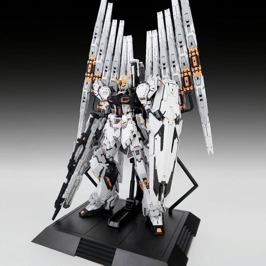 Farm Master Fortune Bull Nu Gundam GK Style 1/100 Snap-Fit Model Kit with Six Fin Funnels Display Base & Special Bonus