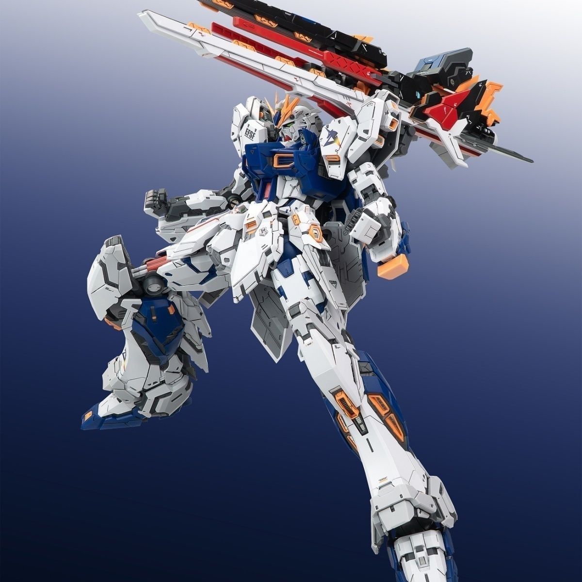 Farm Master Fortune Ox Nu Gundam GK Style 1/100 Snap-Fit Model Kit with Dual-Section Beam Rifle Display Base & SD Head Bonus