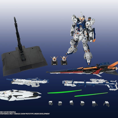 Farm Master Fortune Ox Nu Gundam GK Style 1/100 Snap-Fit Model Kit with Dual-Section Beam Rifle Display Base & SD Head Bonus