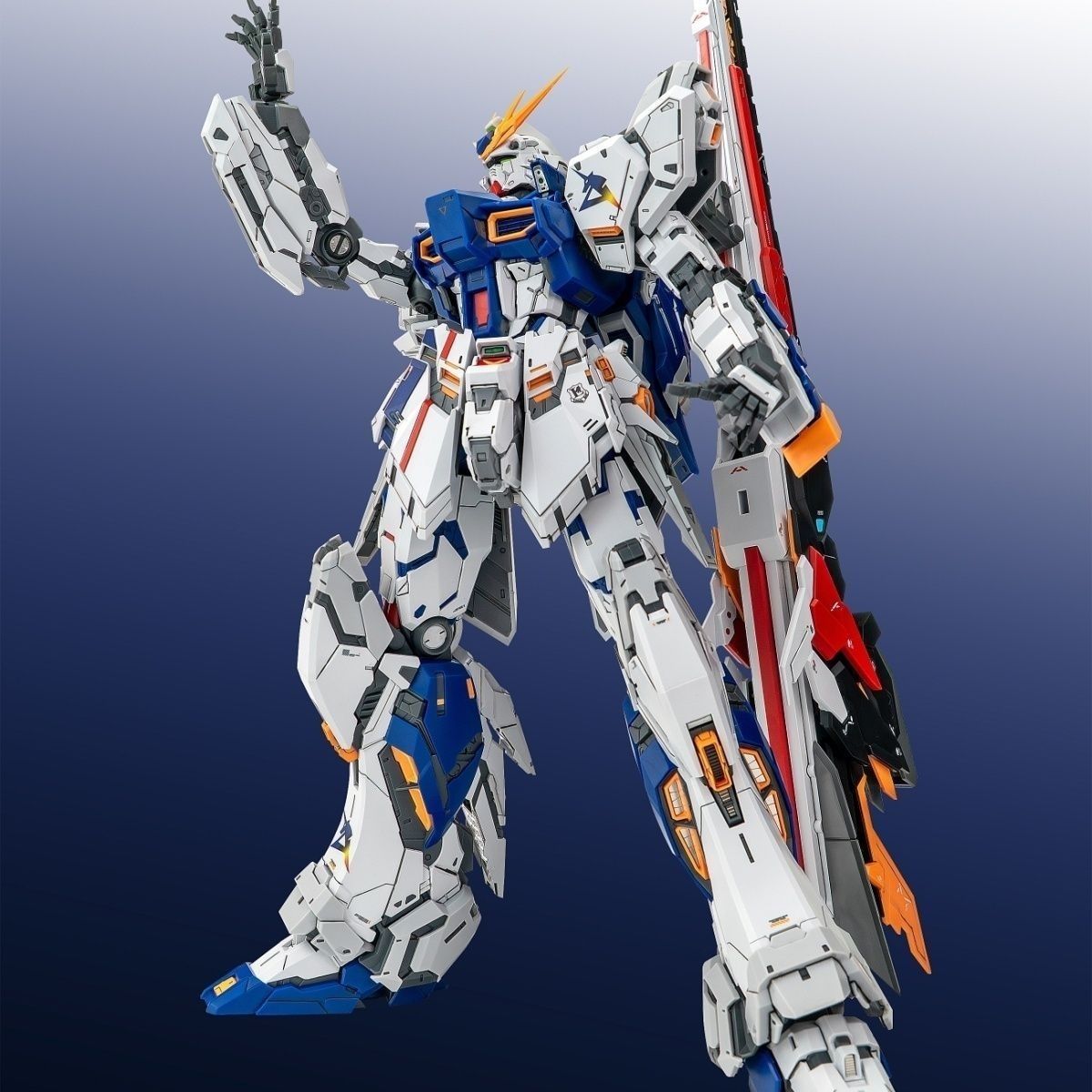 Farm Master Fortune Ox Nu Gundam GK Style 1/100 Snap-Fit Model Kit with Dual-Section Beam Rifle Display Base & SD Head Bonus