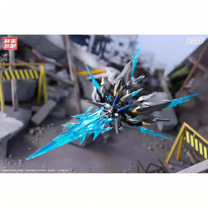 Kaitian Jichuang Mobile Angel Black Swan Elysia 1/12 Mecha Girl Snap-Fit Model Kit with Ice Crystal Wings & Greatsword