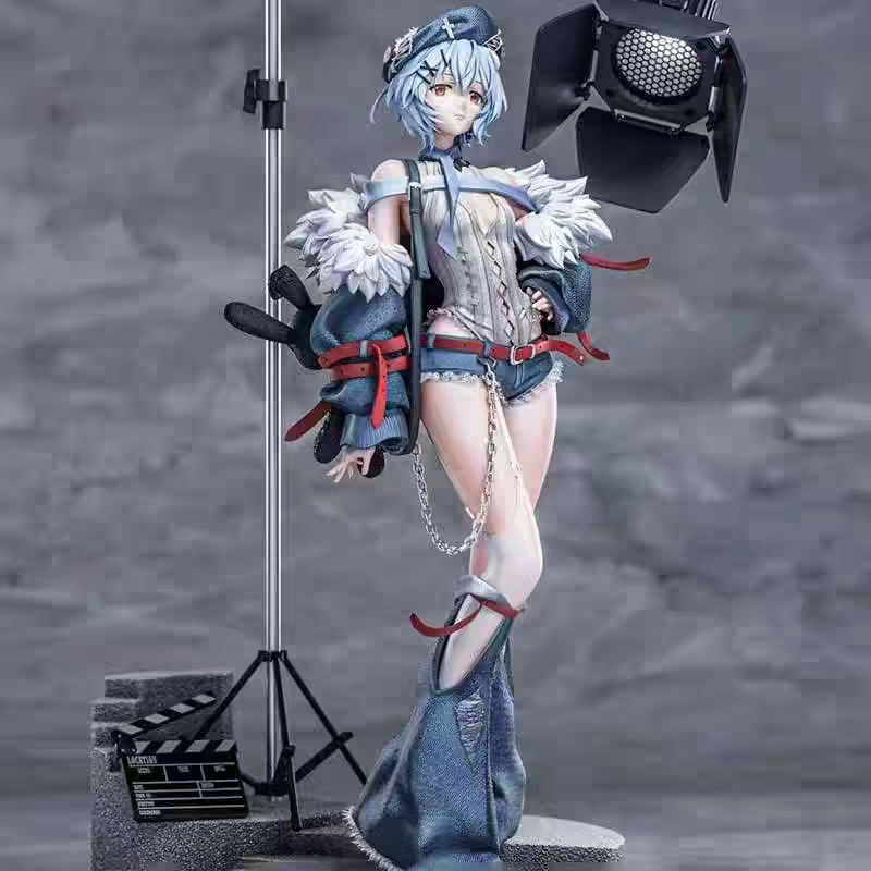 Mengya Xiang Evangelion Rei Ayanami Film Studio Ver GK Figure Limited Edition with Spotlight Stand Diorama Base