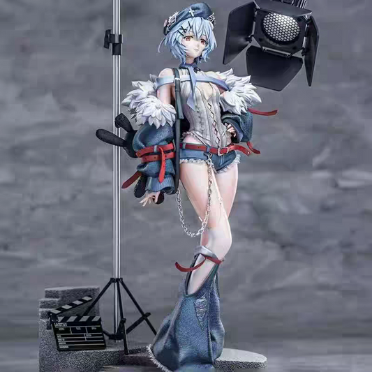 Mengya Xiang Evangelion Rei Ayanami Film Studio Ver GK Figure Limited Edition with Spotlight Stand Diorama Base
