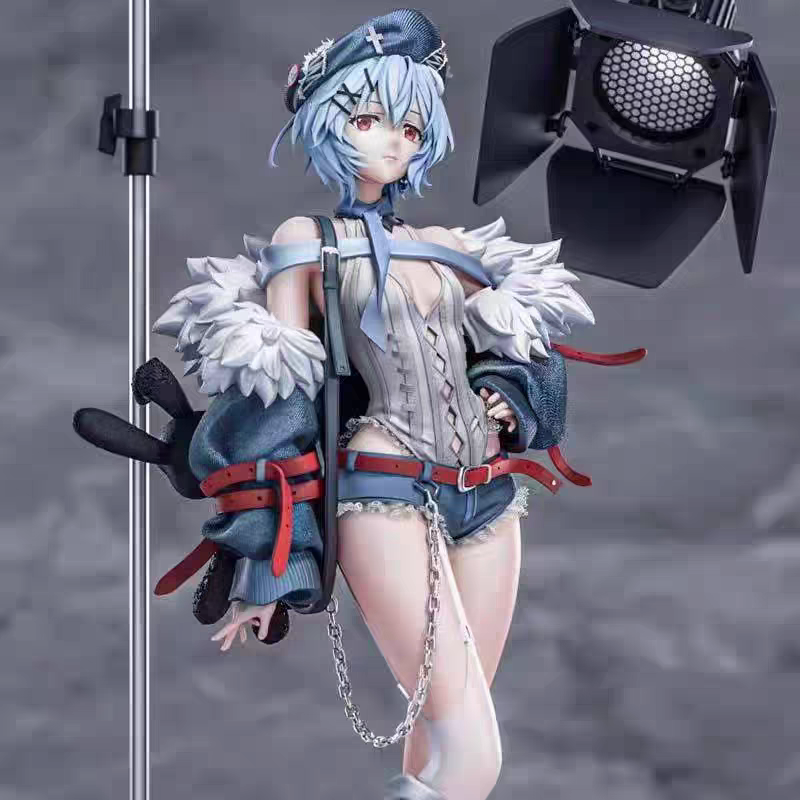 Mengya Xiang Evangelion Rei Ayanami Film Studio Ver GK Figure Limited Edition with Spotlight Stand Diorama Base