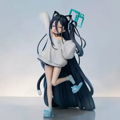 Blue Archive Tendou Alice Pajama Home Ver Collector Figure Cat Ears Stretching Pose with Blue Cat Slippers & Plush Toy