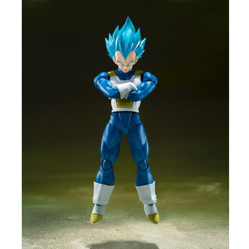 Bandai SHFiguarts Dragon Ball Super Saiyan God Blue Vegeta Unwavering Pride Articulated Action Figure