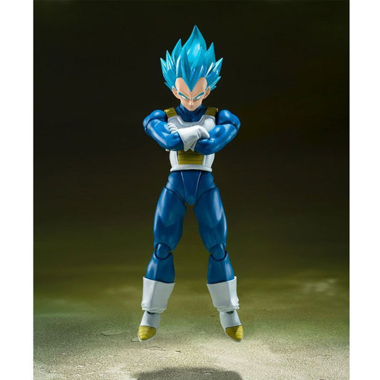 Bandai SHFiguarts Dragon Ball Super Saiyan God Blue Vegeta Unwavering Pride Articulated Action Figure