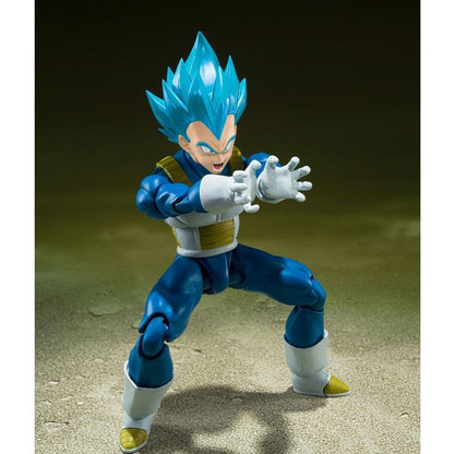 Bandai SHFiguarts Dragon Ball Super Saiyan God Blue Vegeta Unwavering Pride Articulated Action Figure