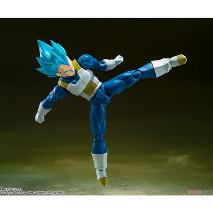 Bandai SHFiguarts Dragon Ball Super Saiyan God Blue Vegeta Unwavering Pride Articulated Action Figure
