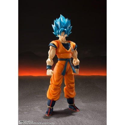 Bandai SHFiguarts Dragon Ball Super Son Goku Super Saiyan God Blue Hair Articulated Action Figure