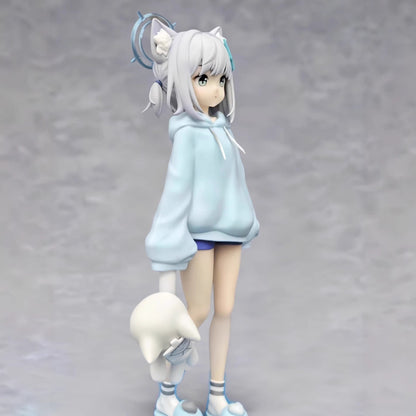 Blue Archive Sunaookami Shiroko Wolf Ear Hoodie Ver Limited GK PVC Statue Figure with Dog Companion