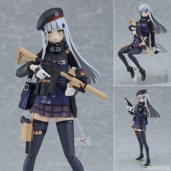 figma 573 Girls Frontline HK416 Tactical Doll Articulated Action Figure with Full Weapons Set