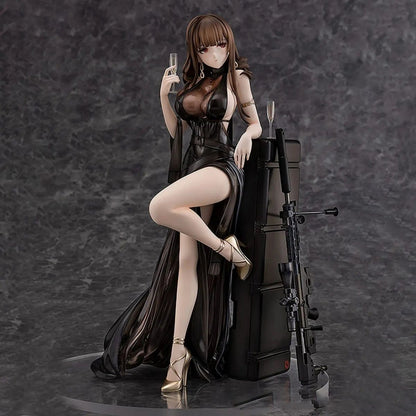 Girls Frontline DSR-50 Black Evening Gown Banquet Ver PVC Statue Figure with Sniper Rifle & Weapon Case