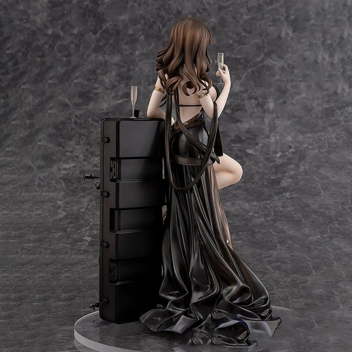 Girls Frontline DSR-50 Black Evening Gown Banquet Ver PVC Statue Figure with Sniper Rifle & Weapon Case