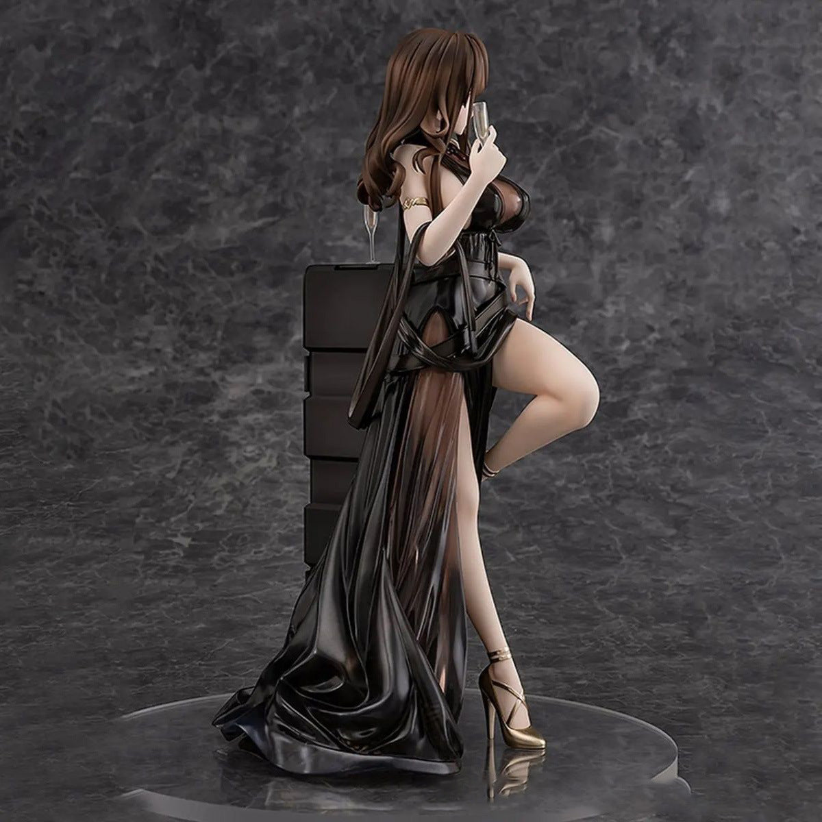 Girls Frontline DSR-50 Black Evening Gown Banquet Ver PVC Statue Figure with Sniper Rifle & Weapon Case