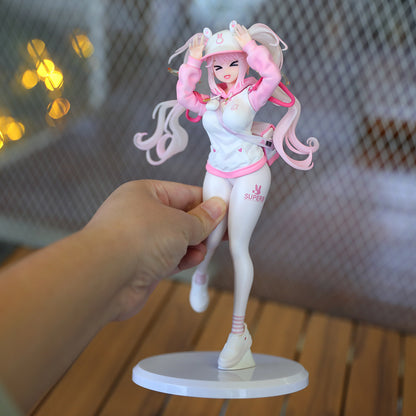 Alice Sweet Home Premium Ver Pink Bunny Hoodie Streetwear PVC Statue Figure with 2 Face Plates & Bag