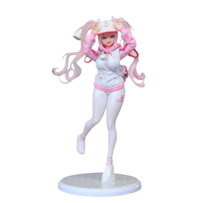 Alice Sweet Home Premium Ver Pink Bunny Hoodie Streetwear PVC Statue Figure with 2 Face Plates & Bag