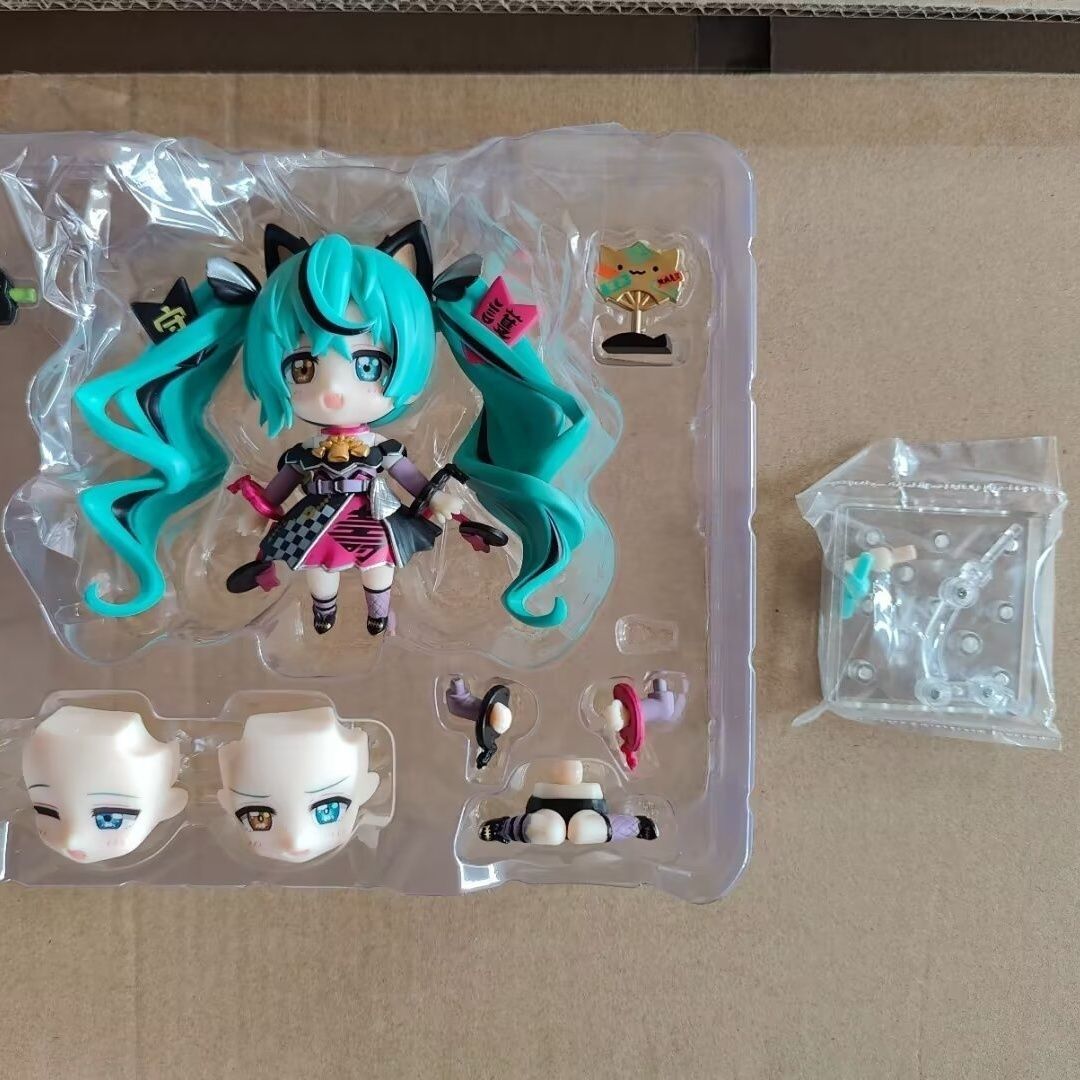 Good Smile Nendoroid 2759 Hatsune Miku Lucky Black Cat Ver Nendoroid Figure with Fortune Fan Microphone Tricycle